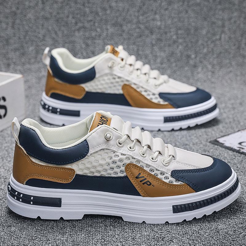 2025 осень новая мужская обувь дышащая сетка кеды мужские корейская версия обуви мужская сетчатая обувь платформа модная повседневная обувь