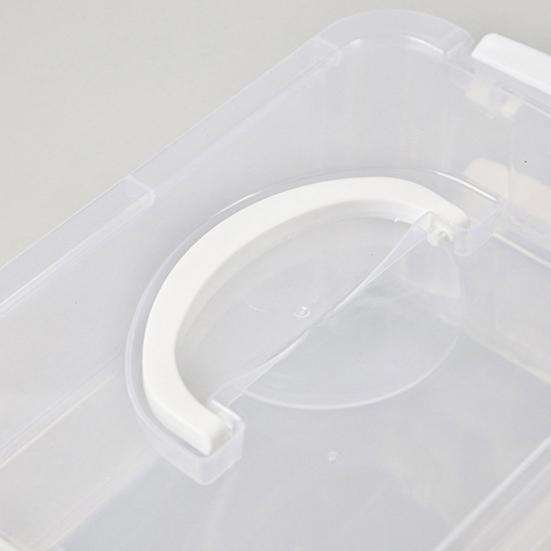 Прозрачный 4-слойный контейнер для хранения с ручкой, большой емкости, многоцелевой, для принадлежностей для рукоделия, для шитья, для хранения, органайзер для хранения