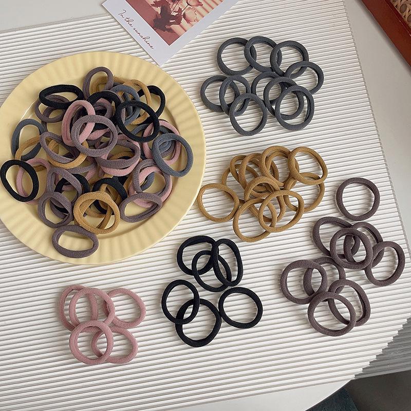 Высокоэластичные однотонные резинки для волос для женщин – прочные, стильные резинки для хвостиков