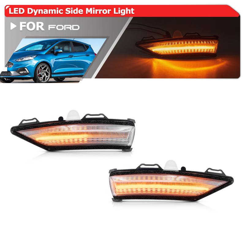 For Ford Fiesta ST Line MK8 2018 Fiesta MK8 2019 2020 P-uma 2020 Dynamic Led Rearview Side Mirror Blinker Turn Signal Lights
