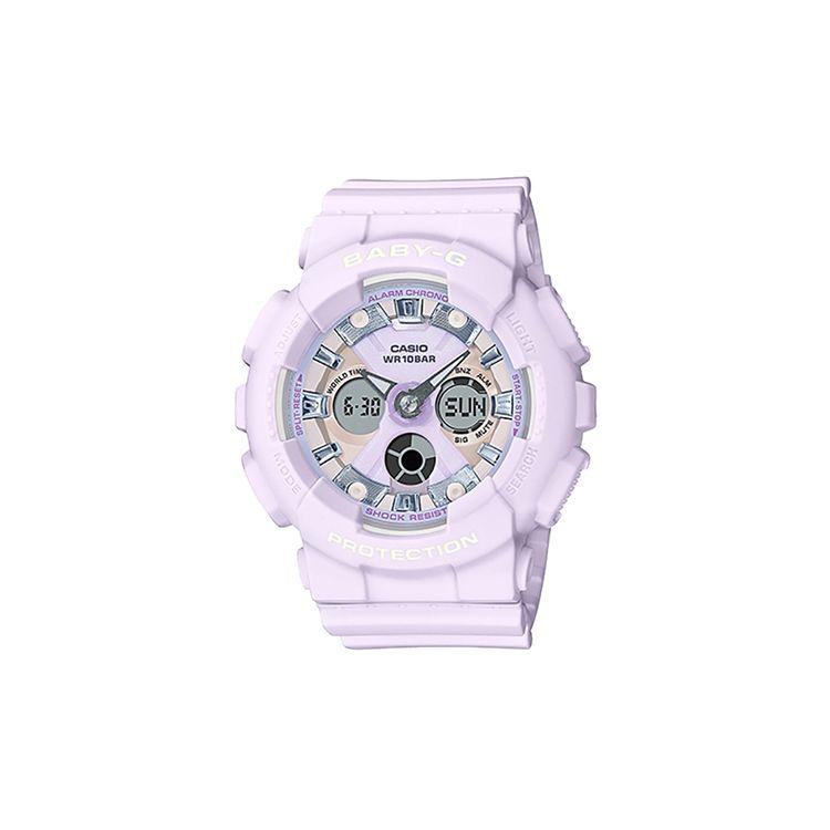 Casio Baby-G Студенческие Мороженое Дофамин Универсальные Водонепроницаемые Ударопрочные Спортивные Часы Кварцевый Механизм Ремешок из Смолы Женские Часы Фиолетовые BA-130WP-6APR