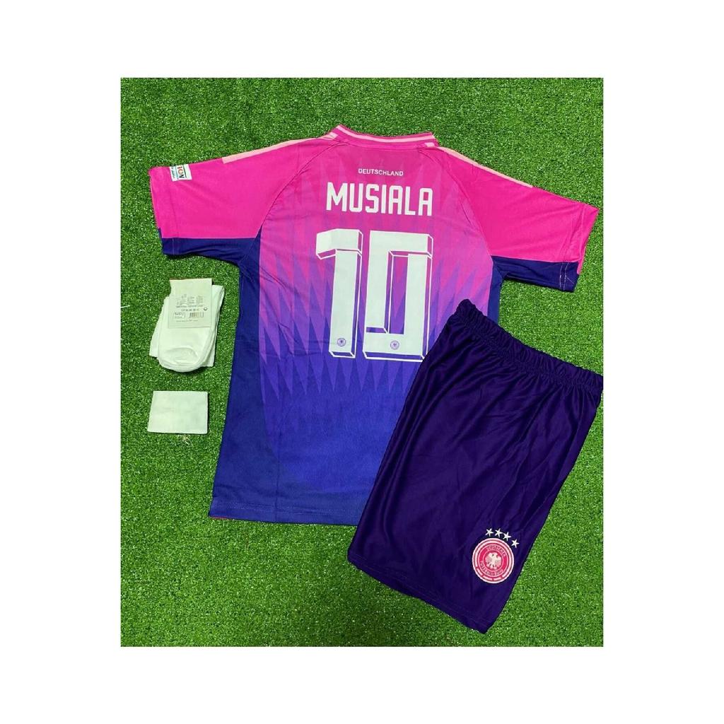 Комплект из 4 выездных детских майок Джамала Мусиала, Германия, Евро-2024