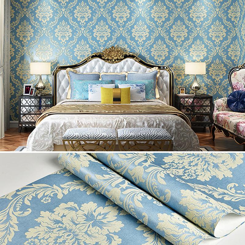 10M Роскошные европейские обои в нетканом стиле для ТВ-фона, декор, классические 3D рельефные обои, рулон обоев, обивка