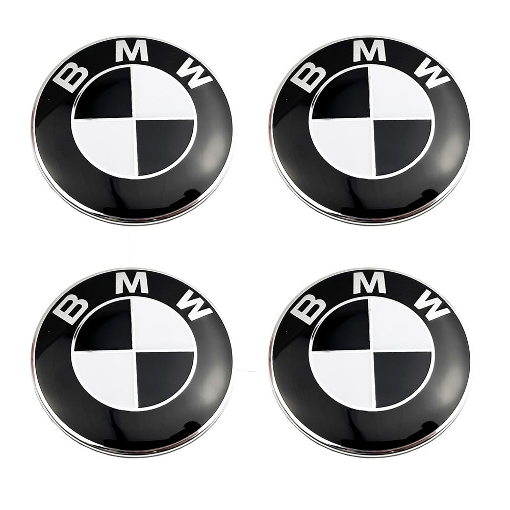 DECW8 4pcs 56/68mm Car Wheel Center Hub Cap Stickers for BMW M E46 E90 E60 F30 F10 E39 E36 F20 G30 G20 E87 E92 E91 E30
