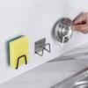 Stainless Steel Sponge Holder Rack Shelf Adhesive Kitchen Sink Organizer Bathroom Kitchen Dishcloth Holder For Towel Rag Hanger
