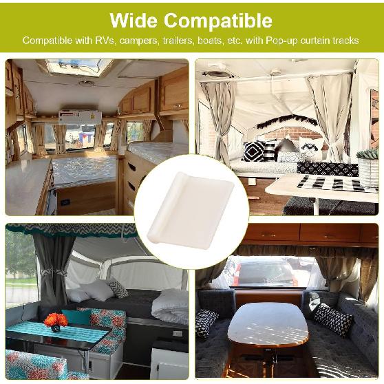 Pack of 15 A118 Nylon Camper Tab Sew-In Curtain Tabs, Pop up Camper Curtain Tabs, Camper Tab Replacement for Rv Designer Internal Window Curtain