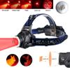 2000LM Green/Red/UV 395nm Headlamp Waterproof Zoomable Ultraviolet Headlight USB Rechargeable Head Lamp 3 Modes Hunting Torch