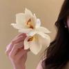 Sweet Yulan Flower Hair Claw Elegant Women Hair Accessories White Magnolia Shark Clip  Vacation