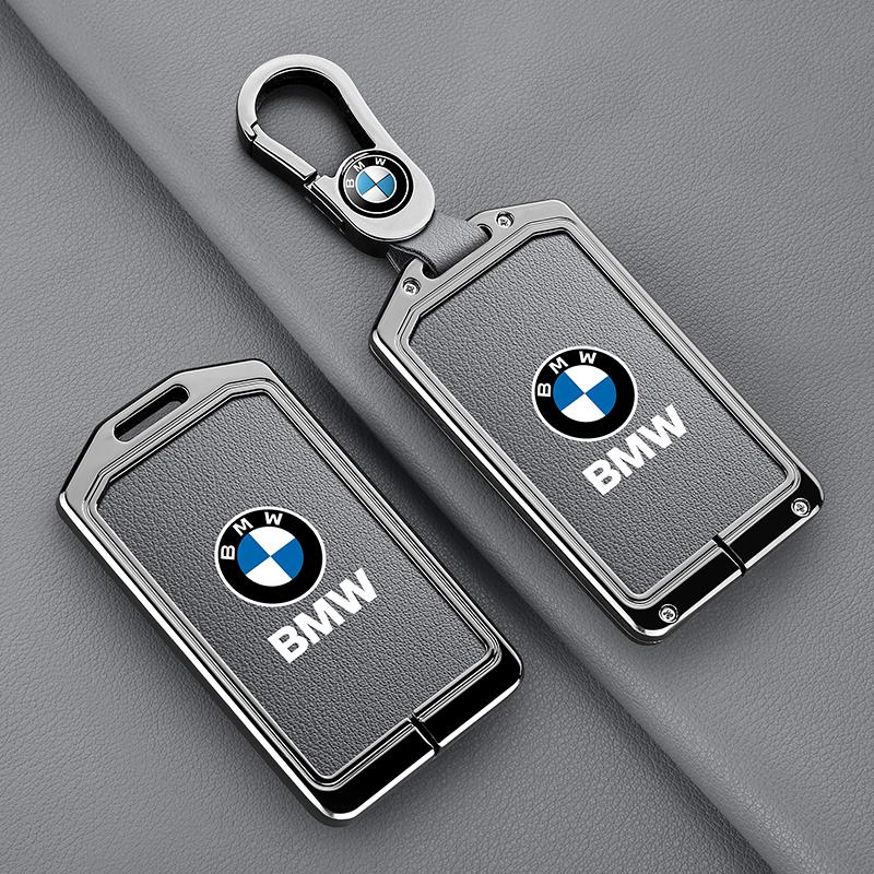 MZIZ2 Vintage Leather Car Remote Card NFC Key Case Fob Cover For BMW 1 3 5 7 Series X1 X3 X5 X6 X7 535le Auto Keychain Accessories
