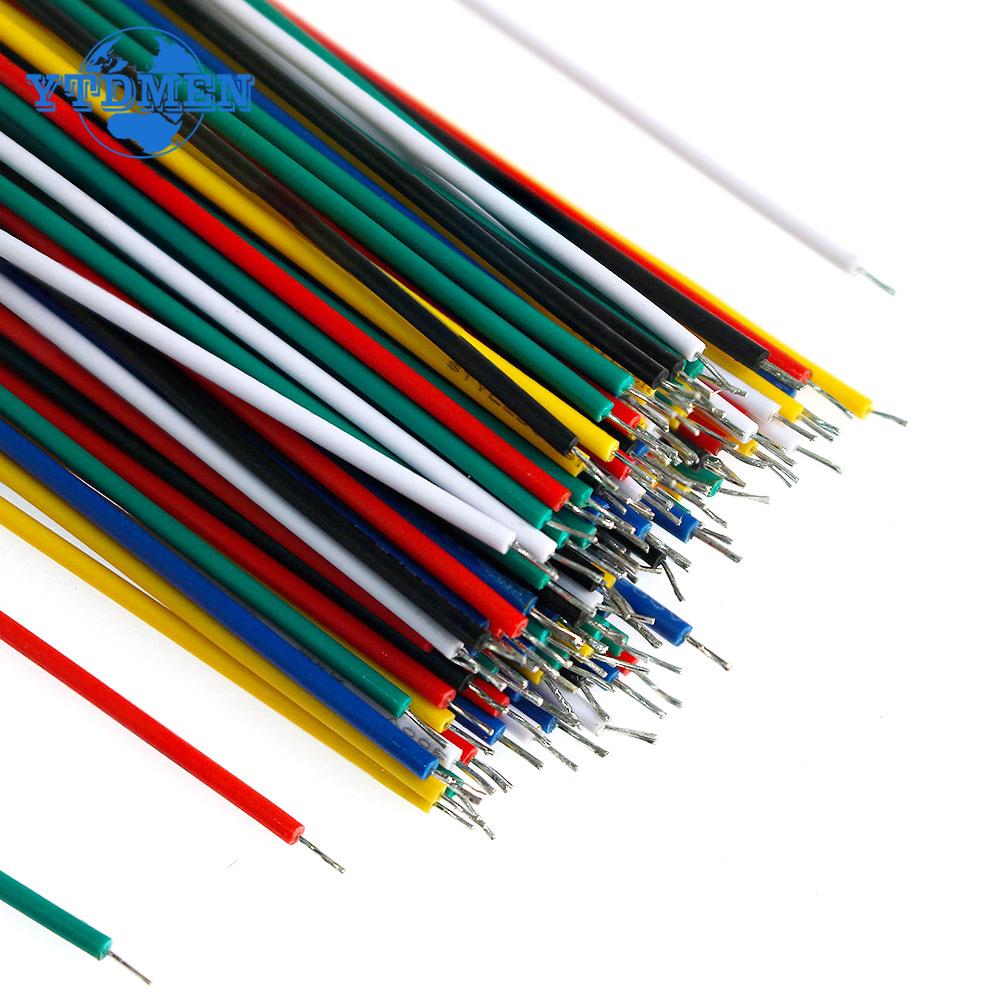 120 шт. 24AWG Перемычка 26AWG Луженый провод 6 цветов 8 см Набор для DIY электроники, для кабелей для печатных плат и макетных плат Высокое качество