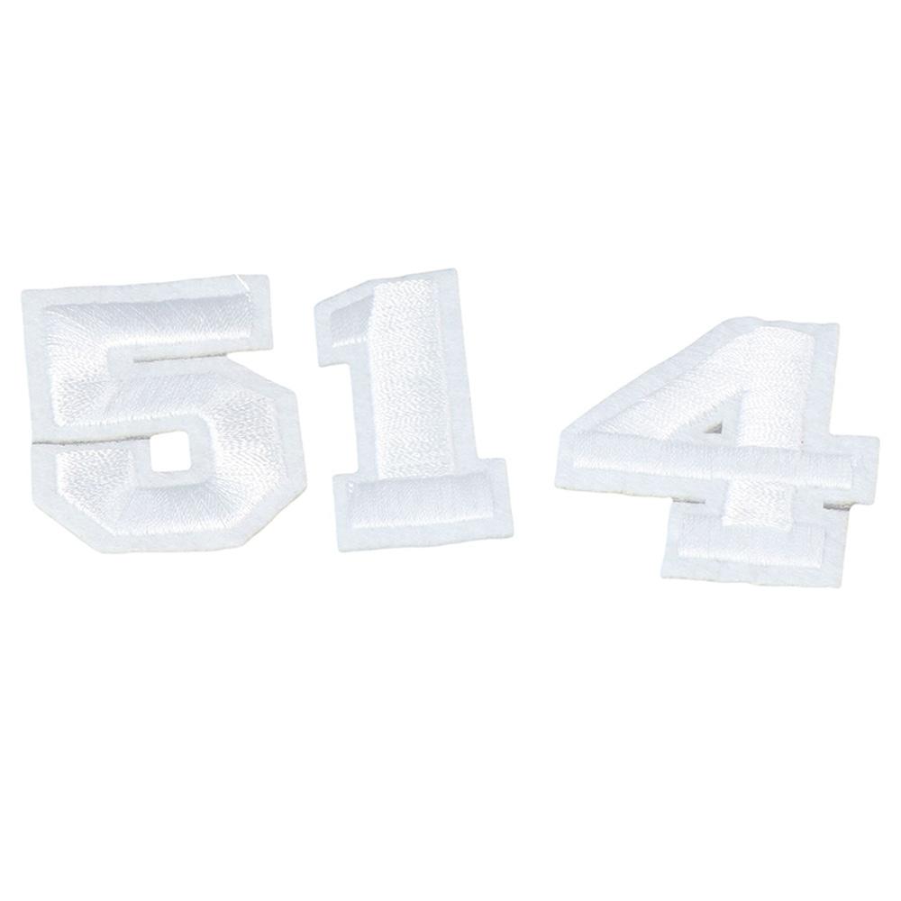 40 штук 1,9-дюймовые нашивки белые аппликационные аксессуары цифры 0-9 для джинсов