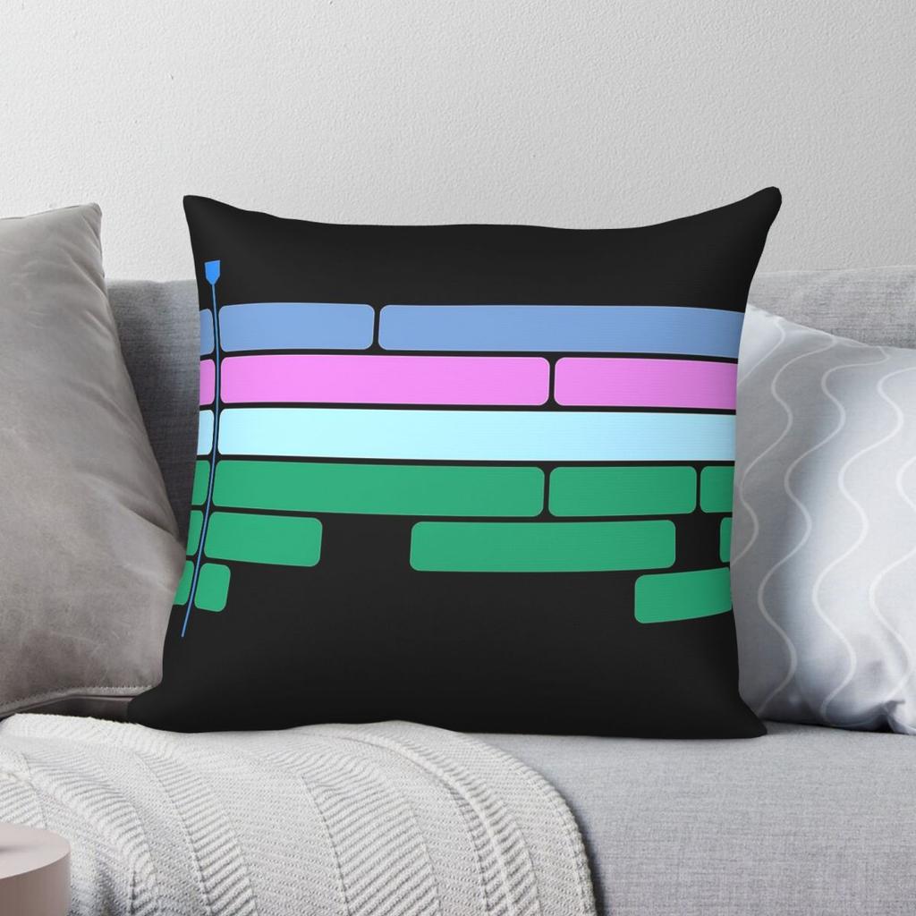 Premiere Pro Timeline Square Pillowcase Polyester Linen Velvet Creative Zip Decor Throw Pillow Case Room Cushion Cover