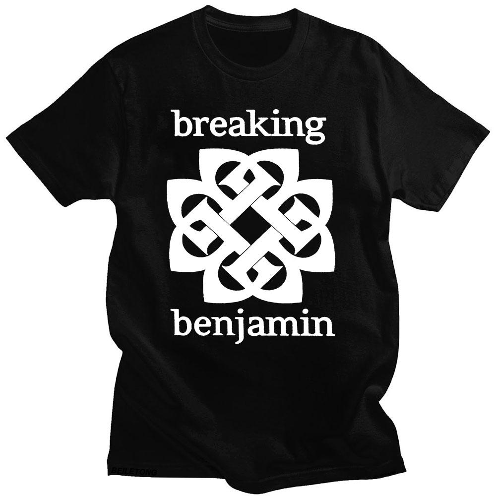 Футболка Breaking Benjamin с графическим принтом, хип-хоп, винтажная, из хлопка, футболка с коротким рукавом, готическая футболка, унисекс, высококачественные футболки