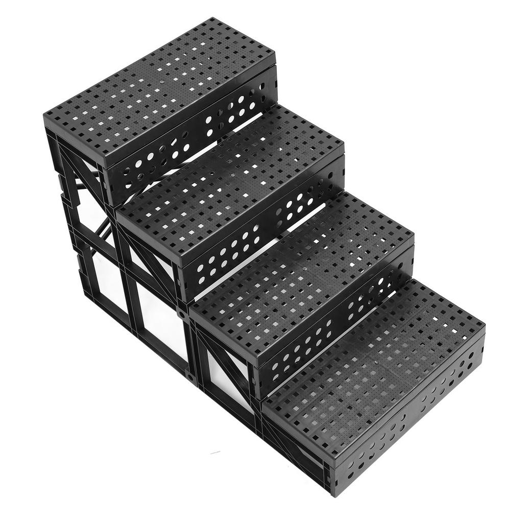 Dog Stairs Slip Resistant Dog Stairs Adjustable Height Foldable Pets Stairway Step for High Bed and