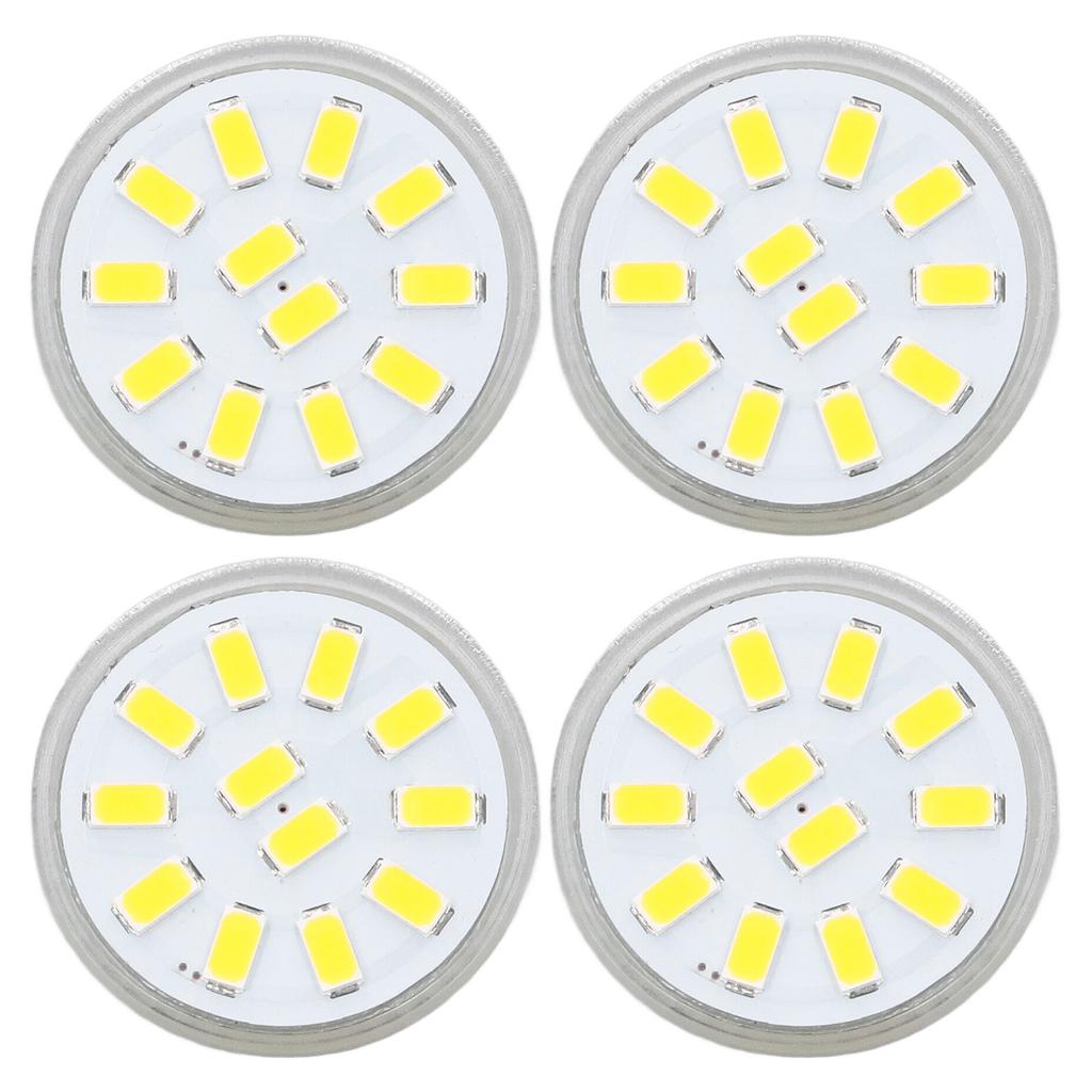 4pcs/set MR11 LED Spot Light Bulb with Dual Needle Base 360 Degrees Heat Dissipation 3W 12 LEDs Lamp