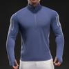 Мужская футболка с длинным рукавом из ледяного шелка для бега и фитнеса на открытом воздухе, весна-осень, доминирующий мышечный стиль, тонкая футболка для мужчин