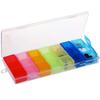 21-Slot Medicine Storage Case Detachable Colorful Weekly Pills Boxes Eco-friendly Vitamin Pills Containers Non-toxic Health Care