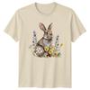 Watercolor Rabbit Bunny Wildflower T-Shirt Spring Floral Nature