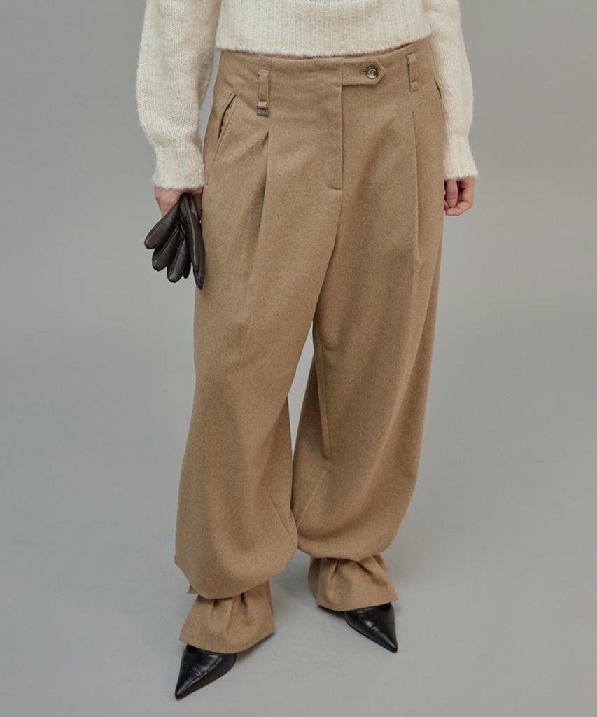 FROMWHERE Wool Two-Way Wide Pants Beige