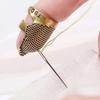 Adjustable Metal Thimble for Hand Sewing, Antique Bronze Finger Protector Ring - Embroidery Craft DIY Accessories