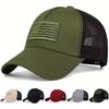 Unisex USA Flag Mesh Baseball Cap Spring Summer Breathable Hip Hop Hat Tactical Hats Caps  Outdoor Sport Leisure Sunscreen Hat