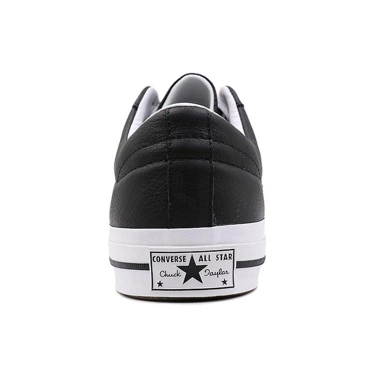Converse One Star Низкие Кожаные Черно-Белые 158465C