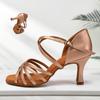 Высококачественные туфли для латиноамериканских танцев из искусственной кожи для взрослых женщин, на высоком каблуке, для вечеринок, соревнований, бальных танцев, каблук 7,5 см