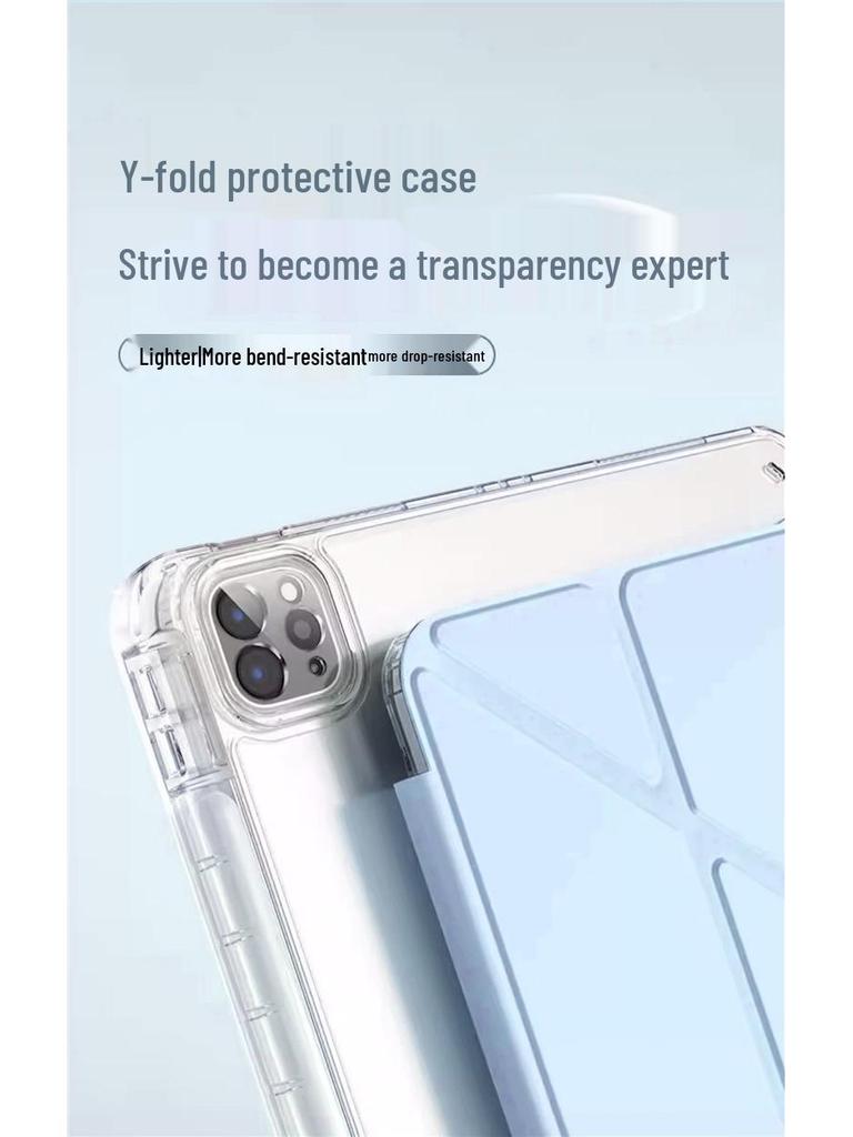 Защитный чехол для Samsung Galaxy Tab S9: 3+Y Сгиб, Прозрачный акрил, Полное покрытие