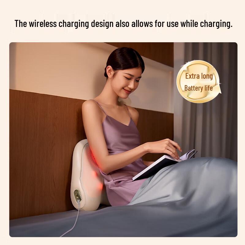 SKG T5-2 Luxury Lumbar Massager Cushion with Heat and Red Light CN plug (adapter included)