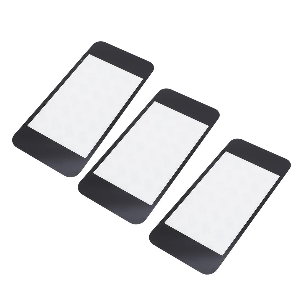 3PCS Top Screen Lens for New 2DS XL Resin Game Console Upper Top Screen Lens Replacement Cover with Adhesive Black