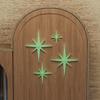 Yousheng 4Pcs Retro Starburst Wall Decoration 3D Printed Mini Mid-Century Starburst Wall Art Home Bedroom Living Room Bathroom Wall Decorative Sign