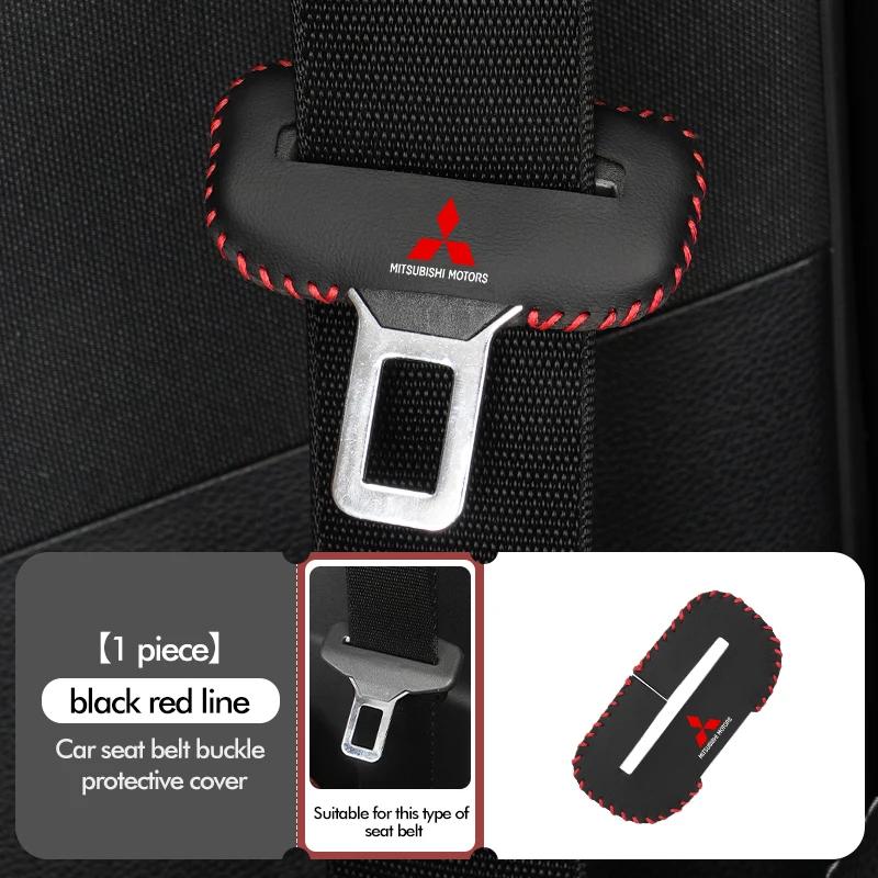 wszm6 Anti-noise Seatbelt Buckle Protection Sleeve Car Accessories for Mitsubishi ASX Triton Outlander Sport Pajero Montero Lancer 10