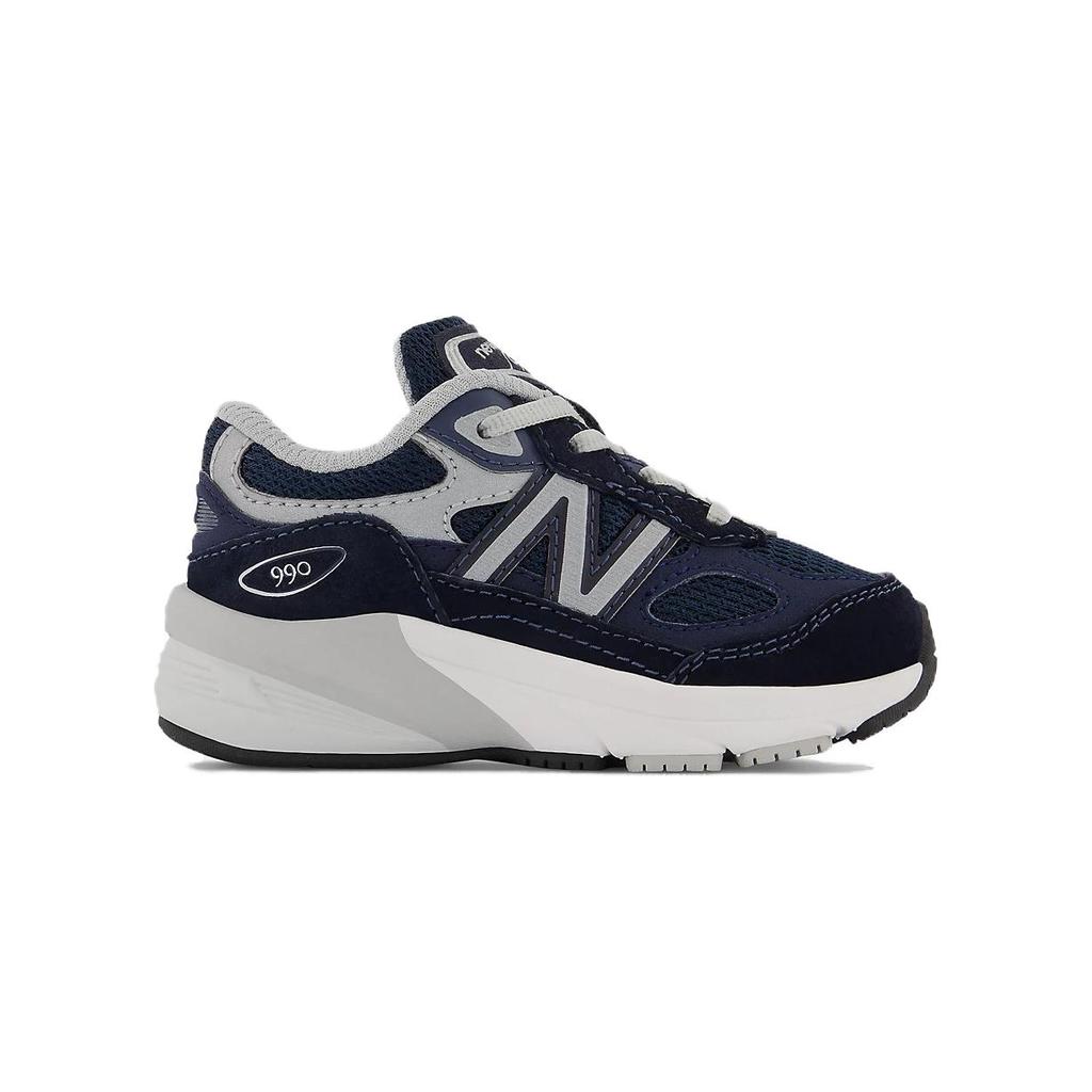 New Balance 990v6 Малышовые темно-синие детские кроссовки синий серебристый IC990NV6