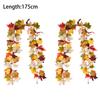 2 шт. искусственная осенняя гирлянда из кленовых листьев, искусственные растения, осенний декор, листья, виноградная лоза для Дня благодарения, Хэллоуина, фестивалей, свадебных украшений