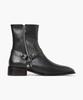 Firenze Atelier Минималистичные Ботильоны на Лодыжку Прямая Линия Липучка 9500 [Черный Fg]
