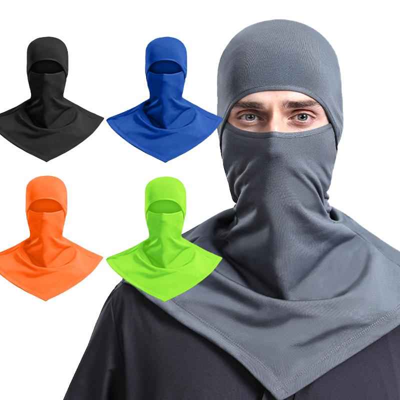 1Pc Neck Guard Comprehensive Breathable Simple Viscose Filament Outdoor Shading Integrated Sunscreen Hat Face Shield