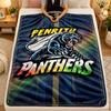 Flannel BlanketPenrith Panthers Warm Soft Throw Blanket for Indoor Sofa Bed Living Room Use