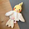 Kawaii Cockatiel Budgerigar Monk Parakeet Hand Puppet Bird Soft Stuffed Toy Doll Parrot Cosplay Plush Doll Educational Baby Toys