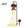 Decorative Lights for Walkways Christmas Bell Cascade Solar Light, Garden Stake Light with Warm Glow LED Waterfall Festive Outdoor Yard