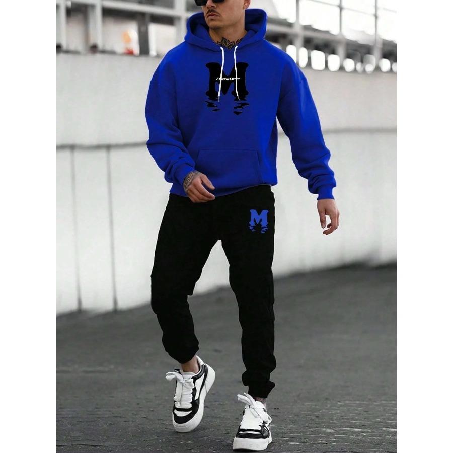 Осенне-зимний комплект из двух предметов для мужчин, женский спортивный костюм с капюшоном, качественный, удобный, повседневный, модный, повседневный