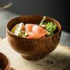 1Pc Wooden Bowl Japanese Miso Soup Bowl Dessert Rice Bowl Wood Baby Feeding Bowl Snack Salad Food Container Kitchen Tableware