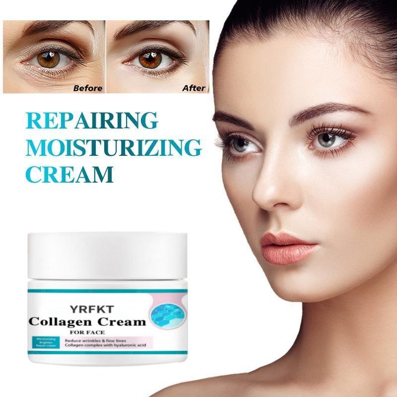 Коллагеновый крем для лица, увлажняющий питательный крем, уменьшает морщины, осветляет кожу, крем для лица, уход за кожей лица