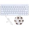 Mechanical Keyboard 64 Key Plus RGB 3 Mode Knob Design Ergonomic Layout 4 Switch Optional White