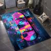 1PC Drawing Ideas Skateboard Print Carpet for Living Room Bedroom Sofa Doormat Decor Sofa Table Area Rug Non-slip Floor Mat