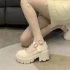 Fashion Mary Jan Shoes New Style Women's British High Heels Lolita Shoes Thick Base Single Shoes Small Leather Vintage