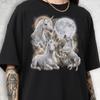 Three Unicorn Moon Shirt Vintage S Graphic Tee Fantasy Mythical Animal Lover Gift Tee