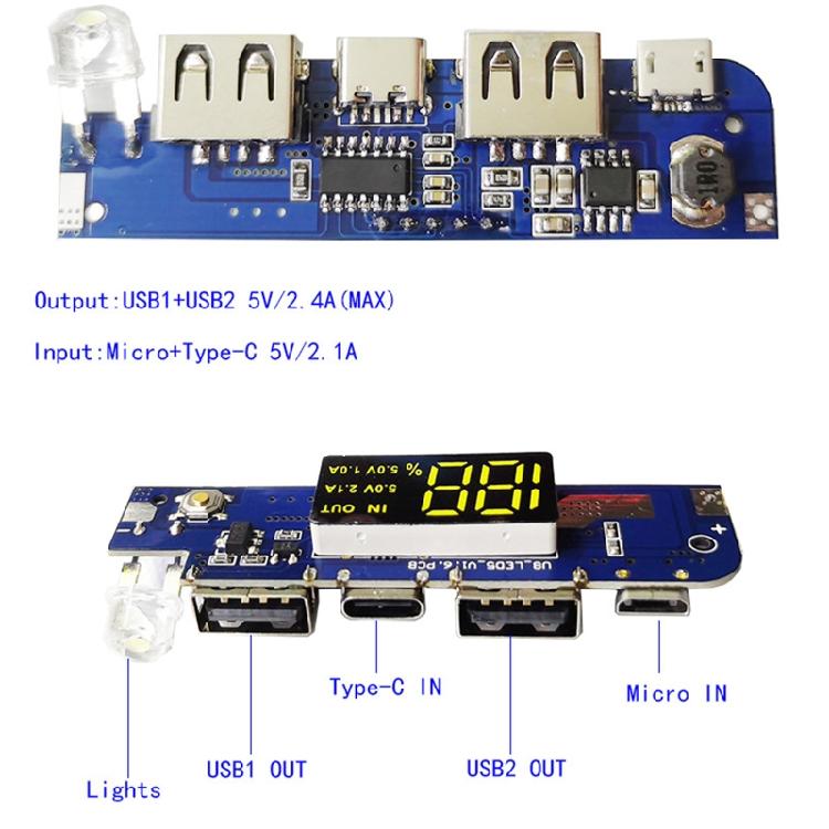 3.7V Двойной USB 5V2A Плата-модуль Power Bank для DIY Power Bank Мобильная зарядка