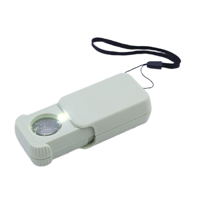 Retractable Magnifier 15X 30X 45X Magnification Lenses with LED Light for Enhances Visibilities in Low Light Conditions
