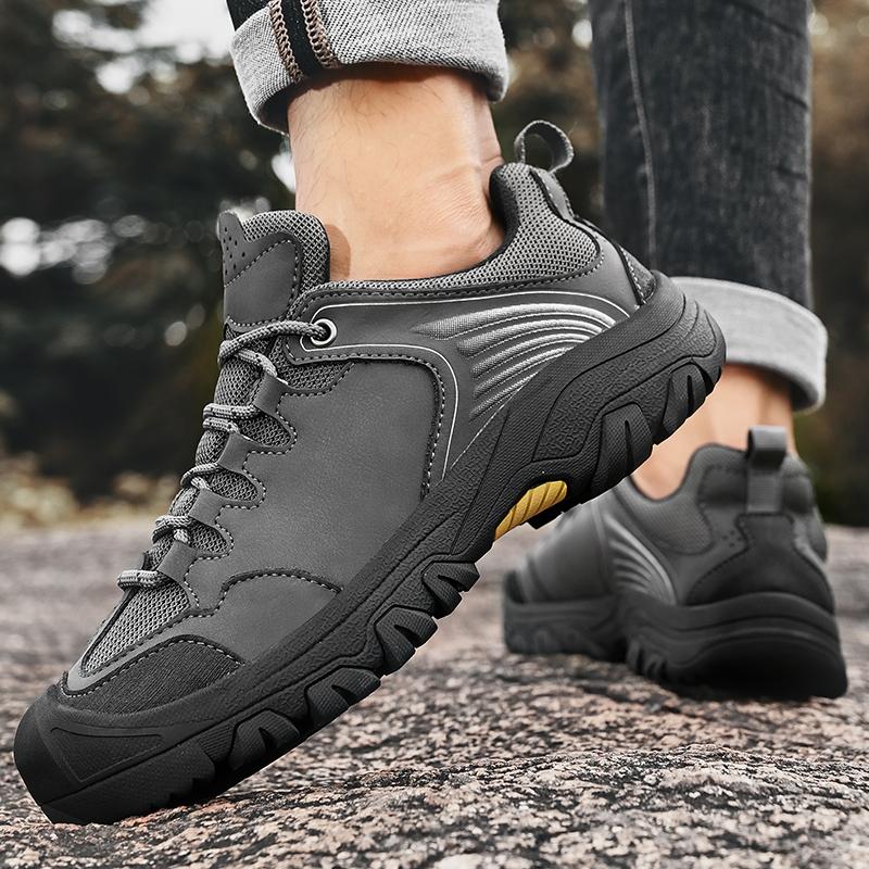 Нескользящая Базовая Мужская Обувь для Улицы Кожаные Туристические Ботинки Мужские На Все Случаи Жизни Мужская Повседневная Обувь Новая Мужская Обувь для Ходьбы Ручной Работы