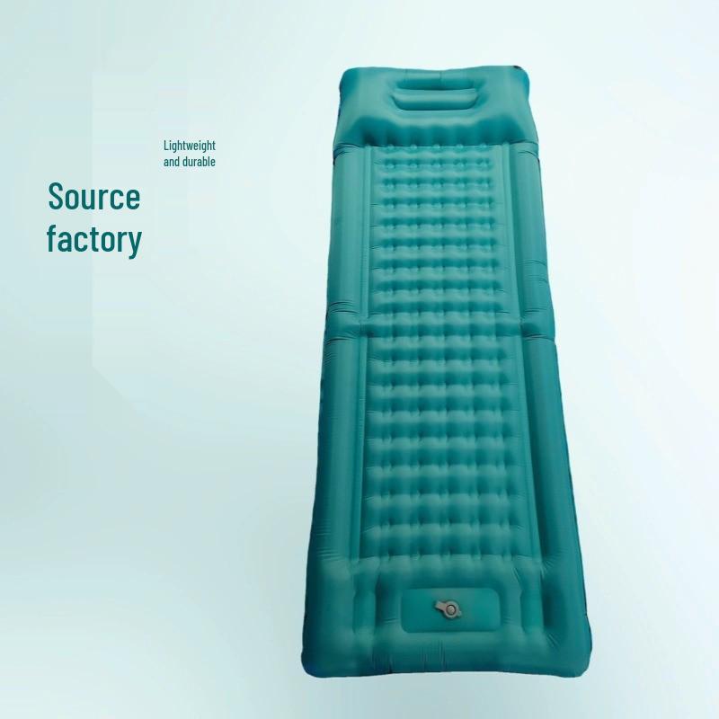 Lightweight Outdoor Inflatable Mattress with Pull-Strap - Portable Camping Sleeping Pad and Ground Mat